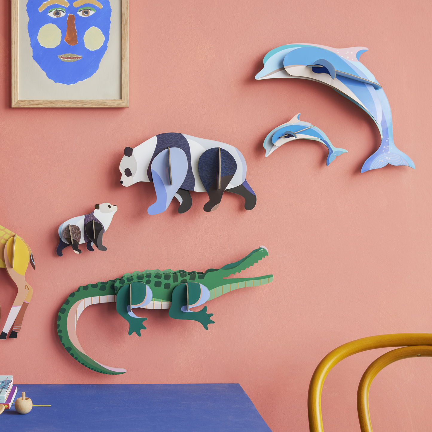 Studio Roof Wall Art Sea Creatures (A4) Dolphin Couple