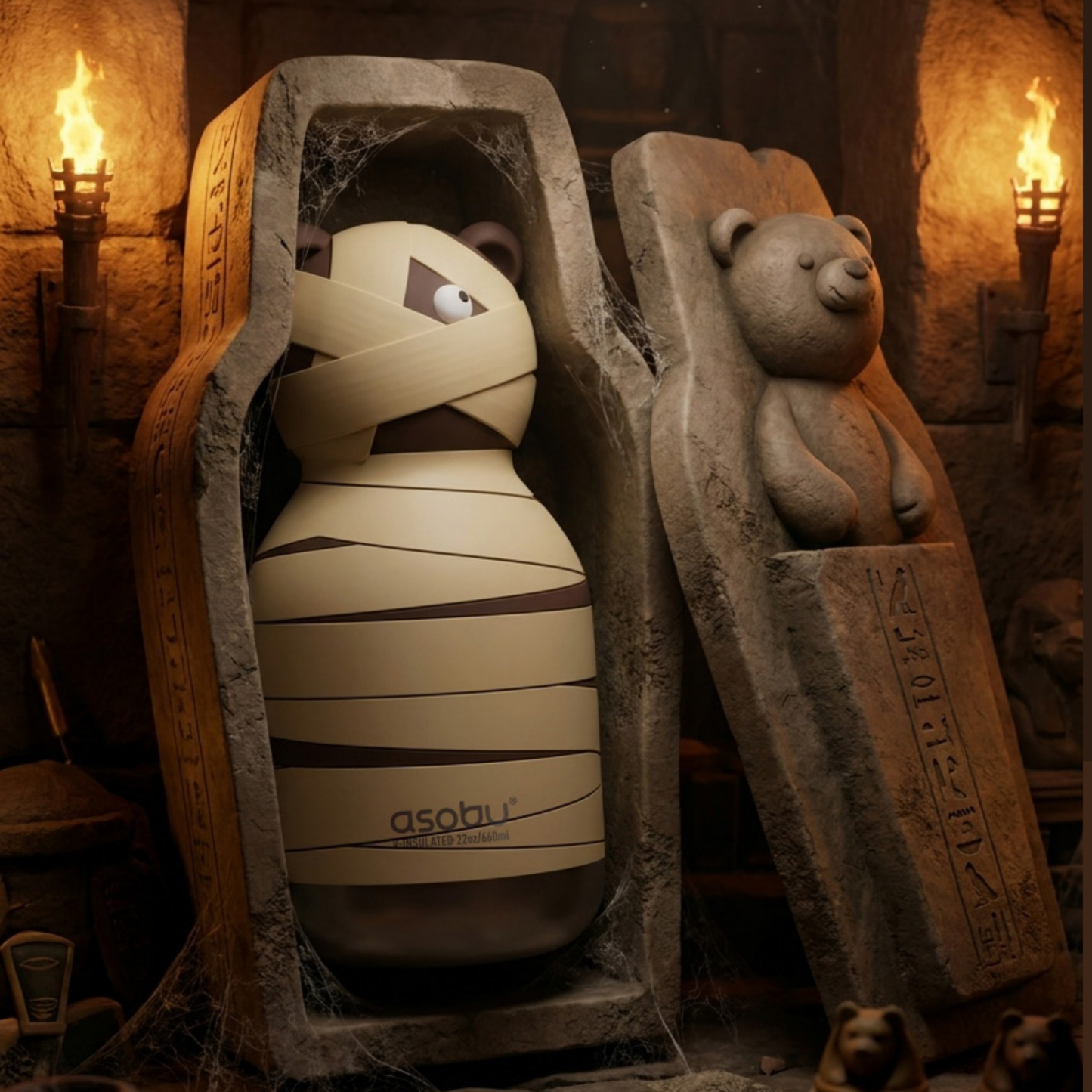 Asobu Spookie Bottle 660ml Mumified Bear