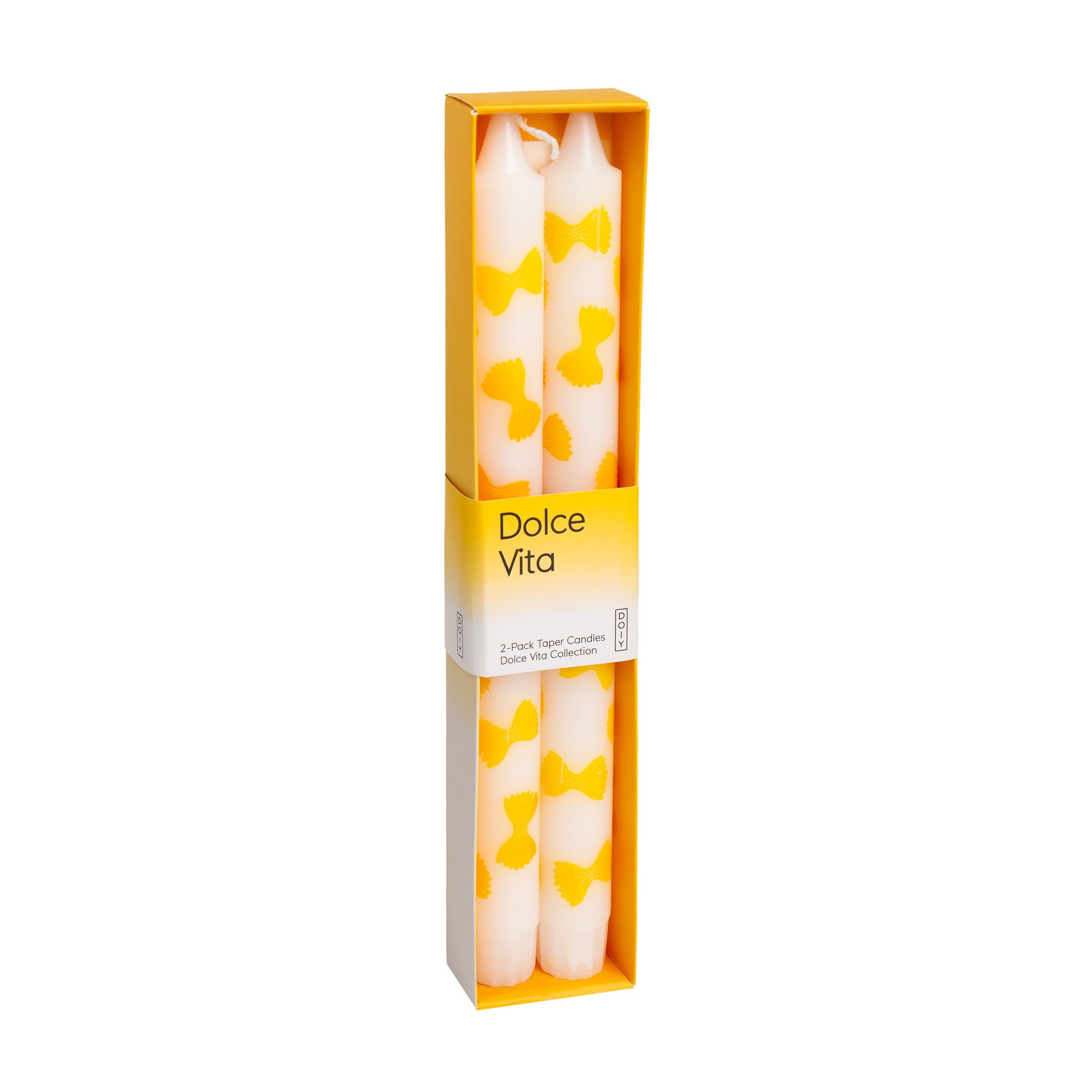 DOIY Dolce Vita Taper Candles (set of 2) Farfalle