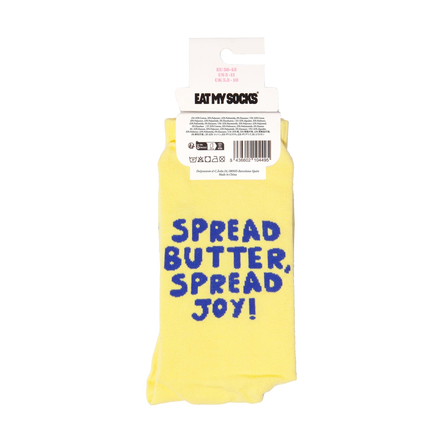 Eat My Socks Crew Socks Butter