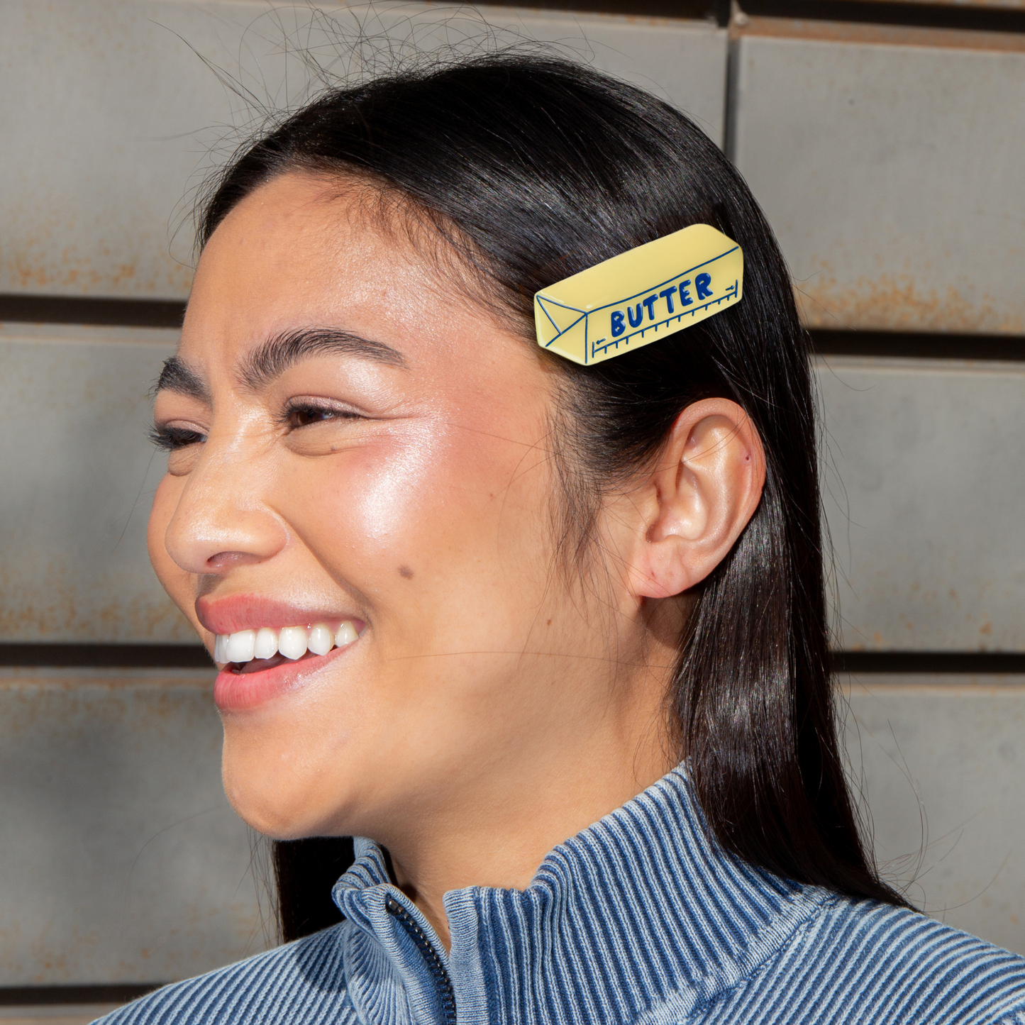 Eat My Socks Hair Clip Butter