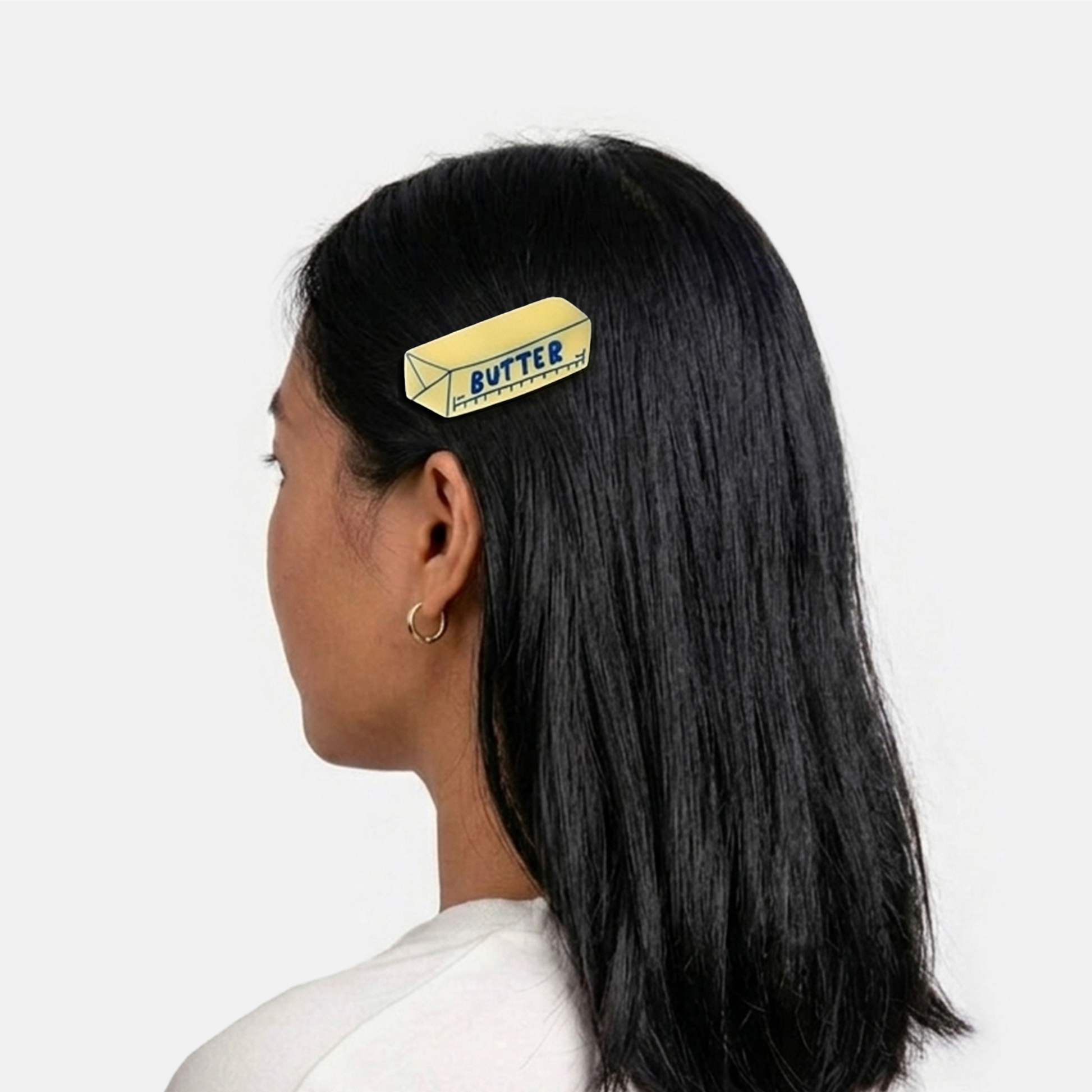 Eat My Socks Hair Clip Butter