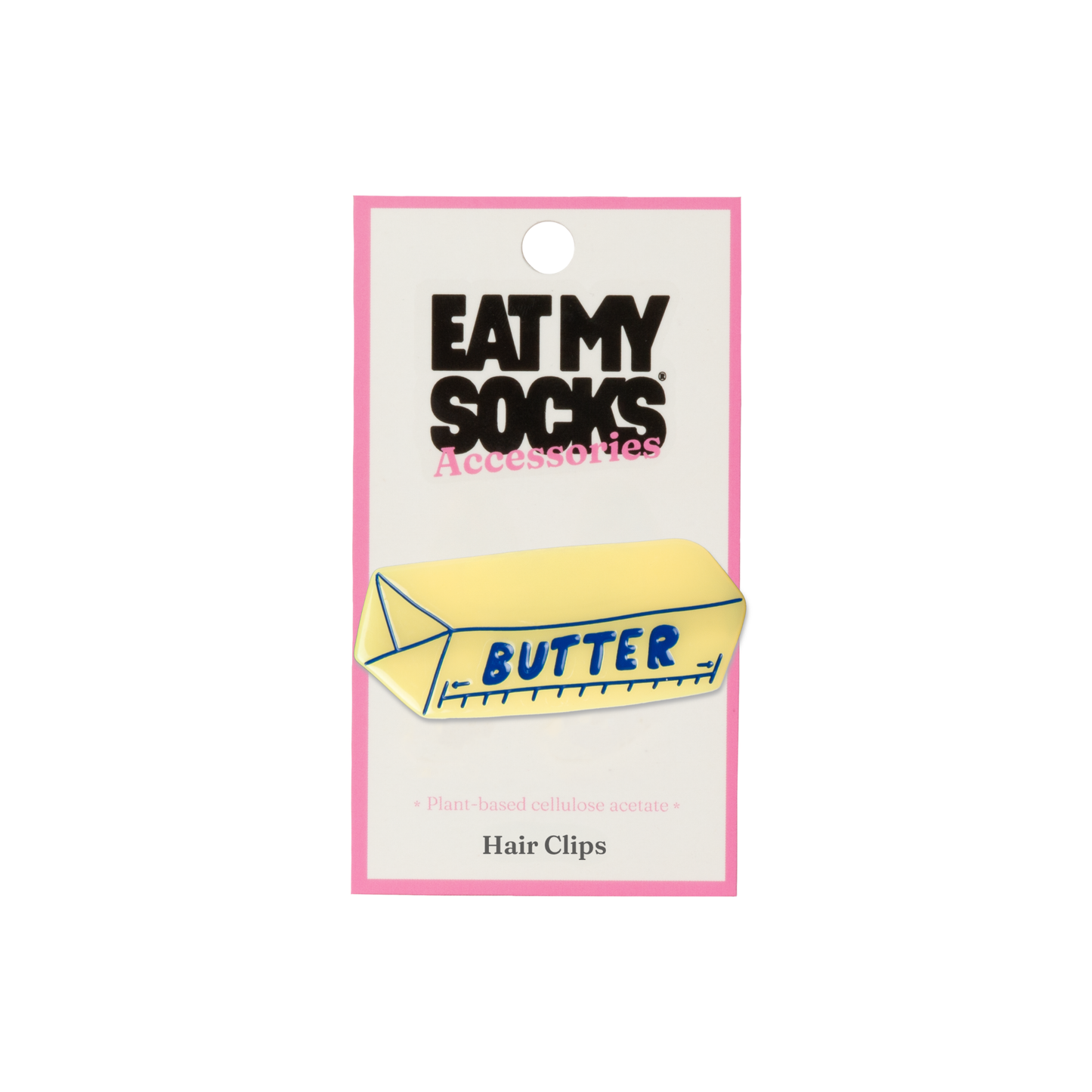 Eat My Socks Hair Clip Butter
