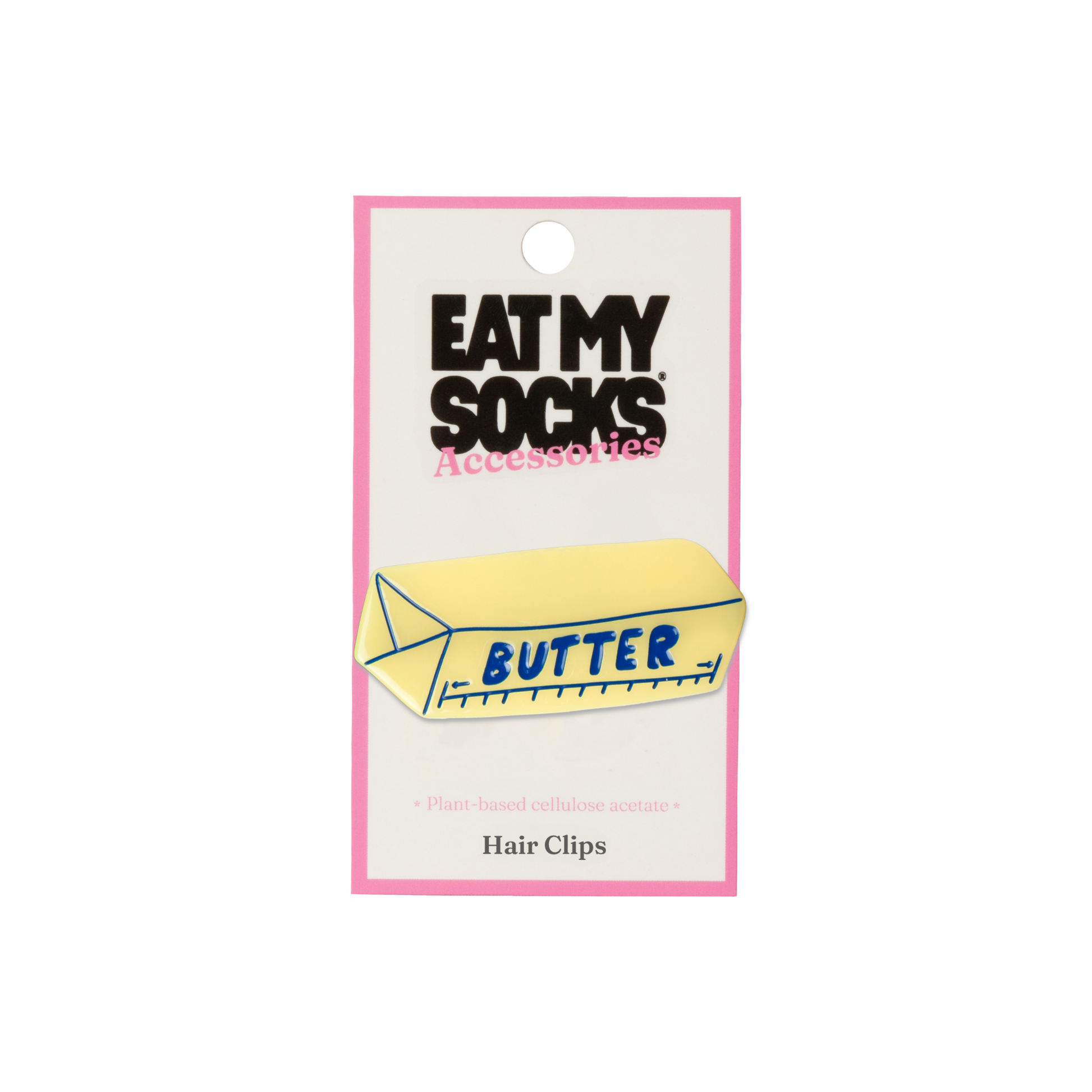 Eat My Socks Hair Clip Butter