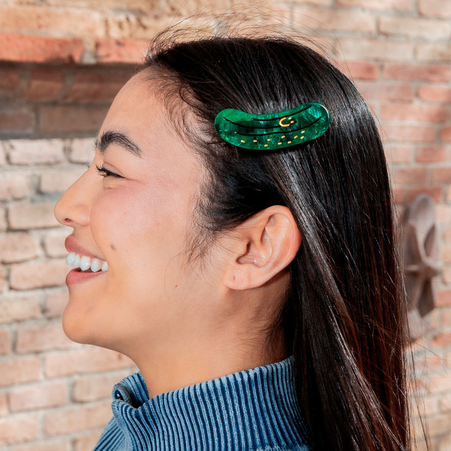 Eat My Socks Hair Clip Pickles