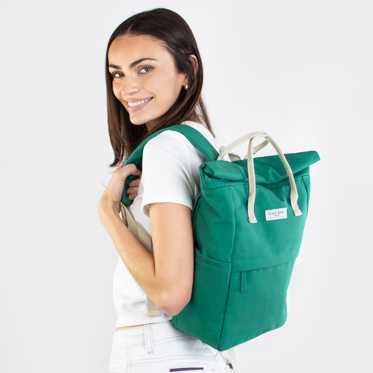 Kind Bag Backpack Medium Bottle Green