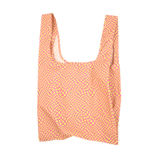 Kind Bag Reusable Bag Medium Twisted Polka Pink & Yellow