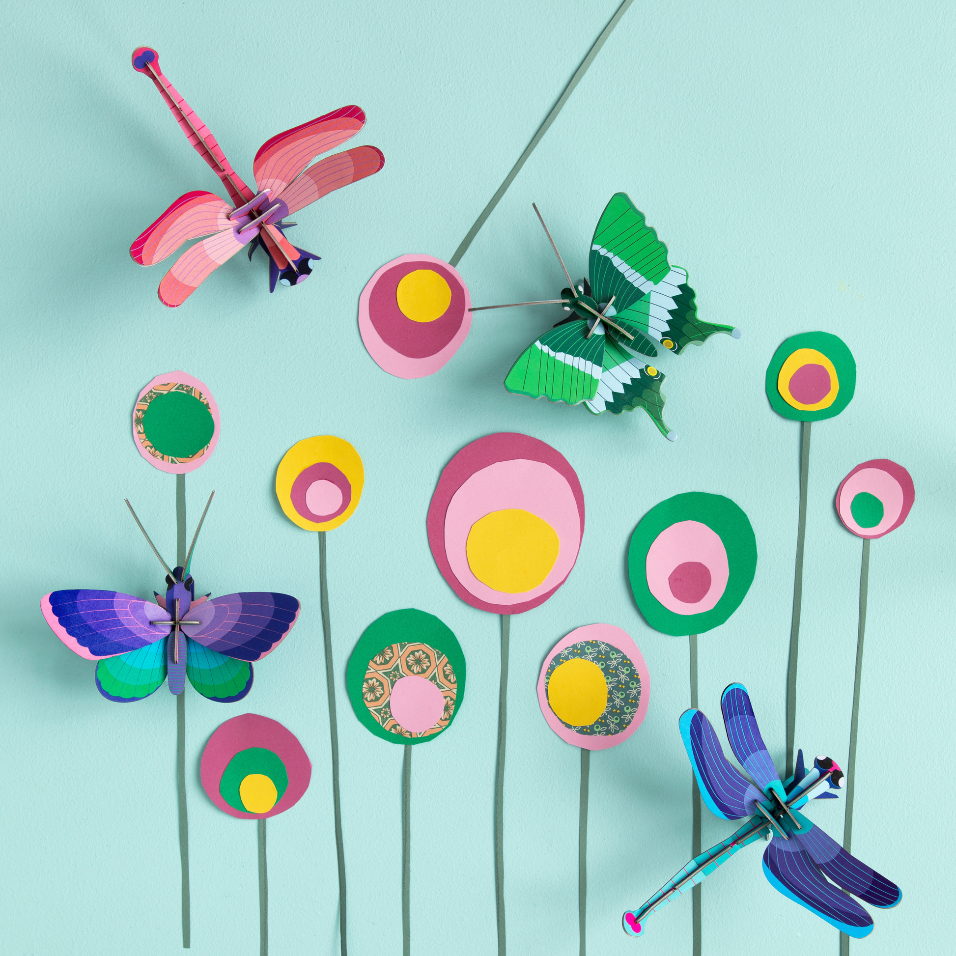 Studio Roof Wall Art Butterflies (B7) Ruby Dragonfly