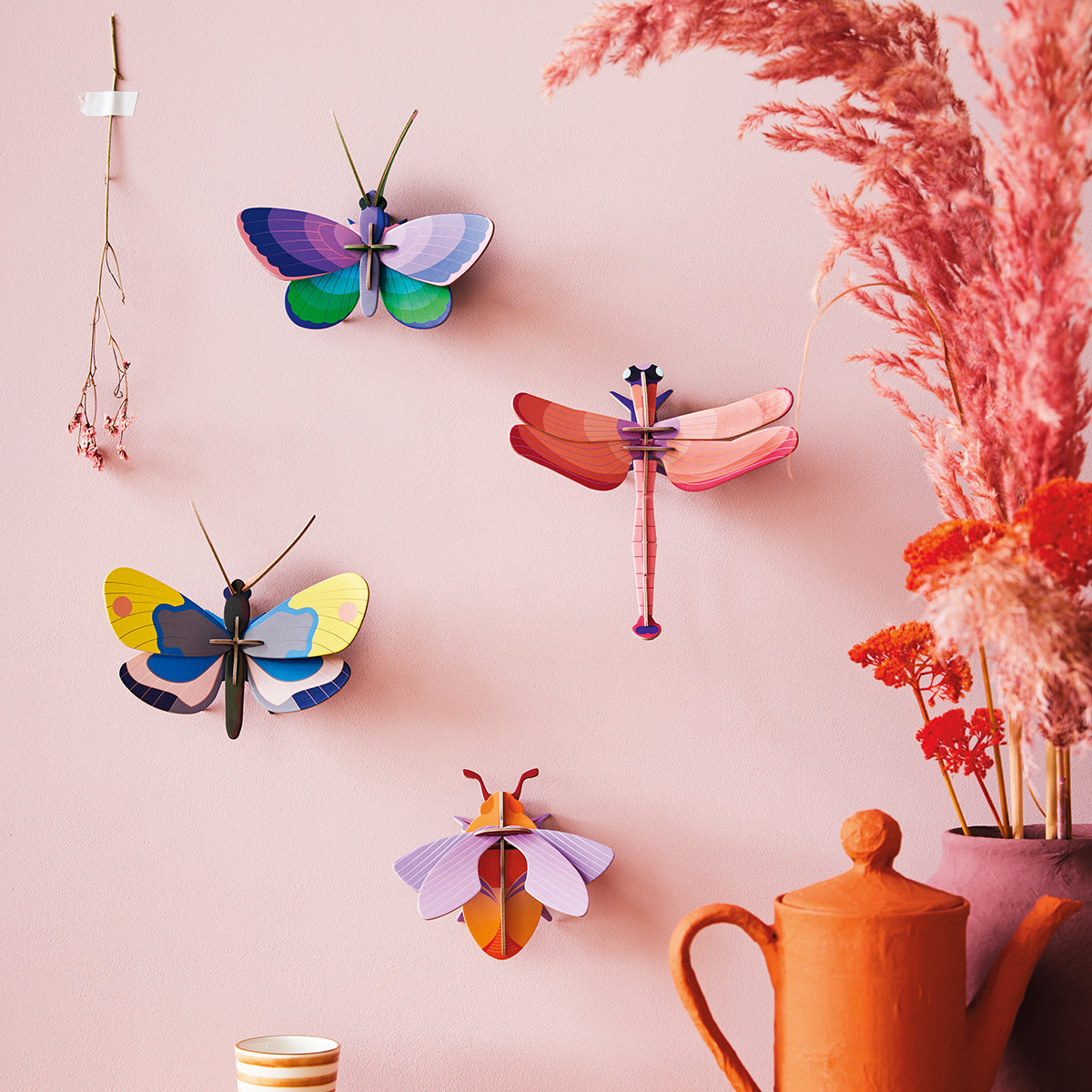 Studio Roof Wall Art Butterflies (B7) Yellow Monarch Butterfly