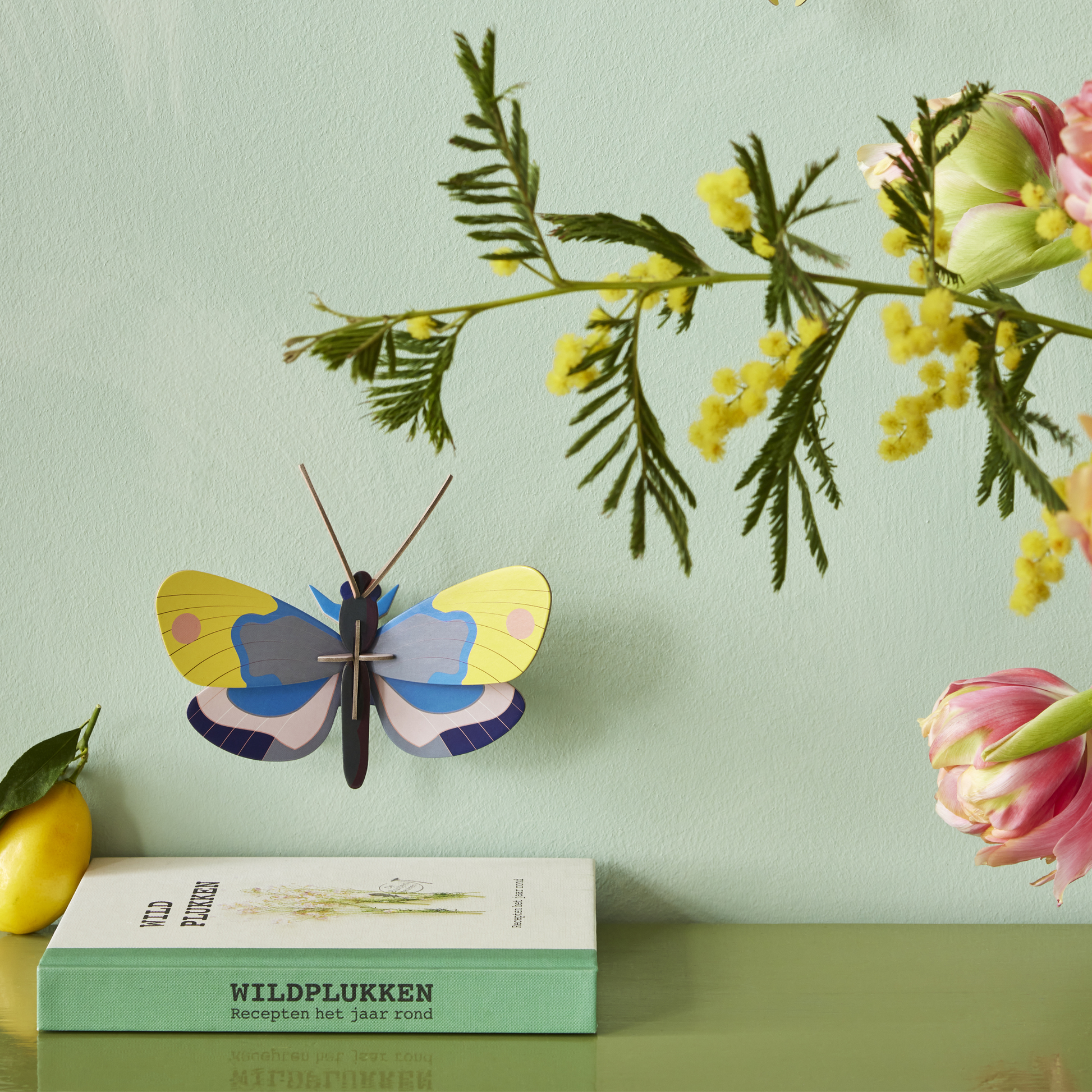 Studio Roof Wall Art Butterflies (B7) Yellow Monarch Butterfly