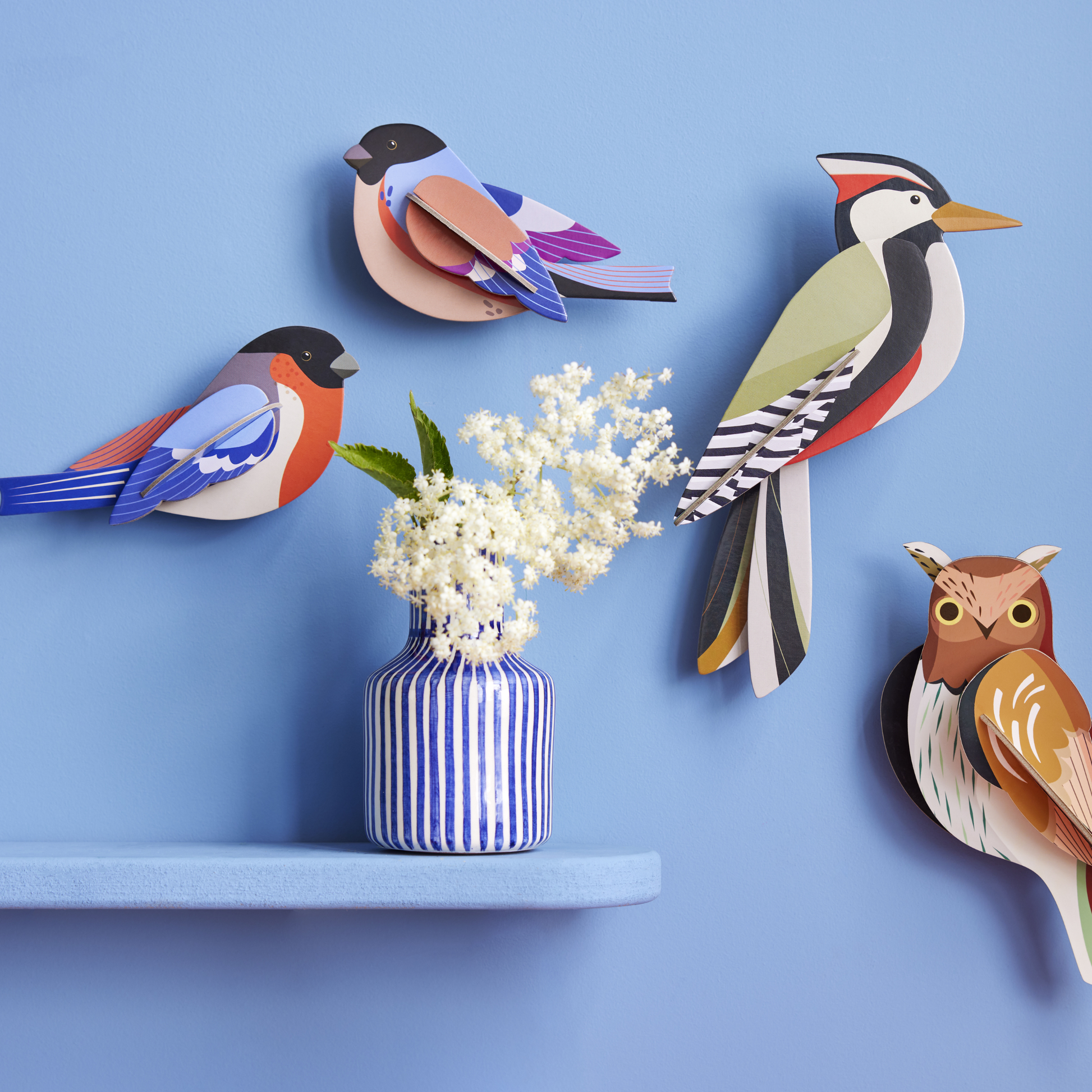 Studio Roof Wall Art Garden Birds (B6) Finches