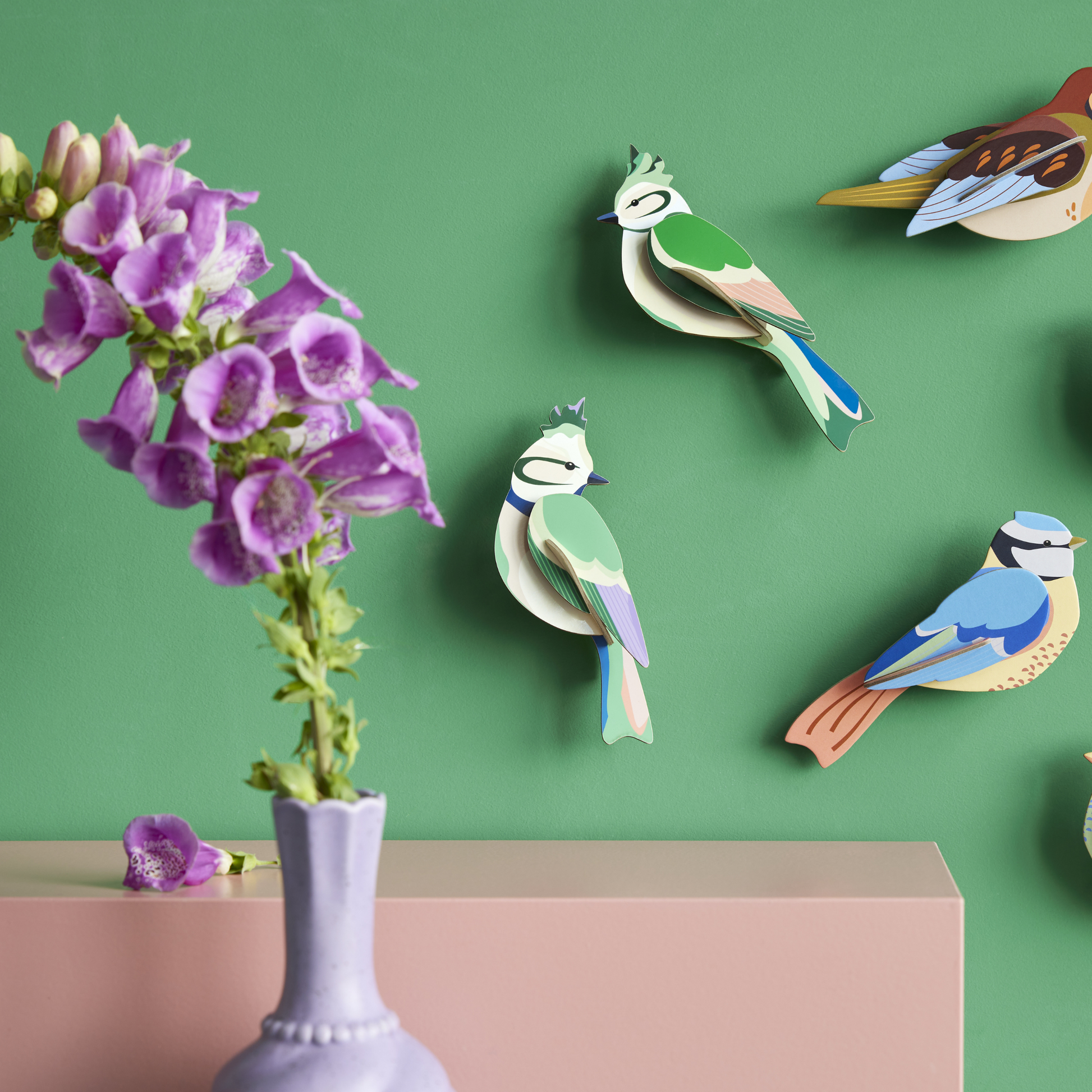 Studio Roof Wall Art Garden Birds (B6) Forest Crests