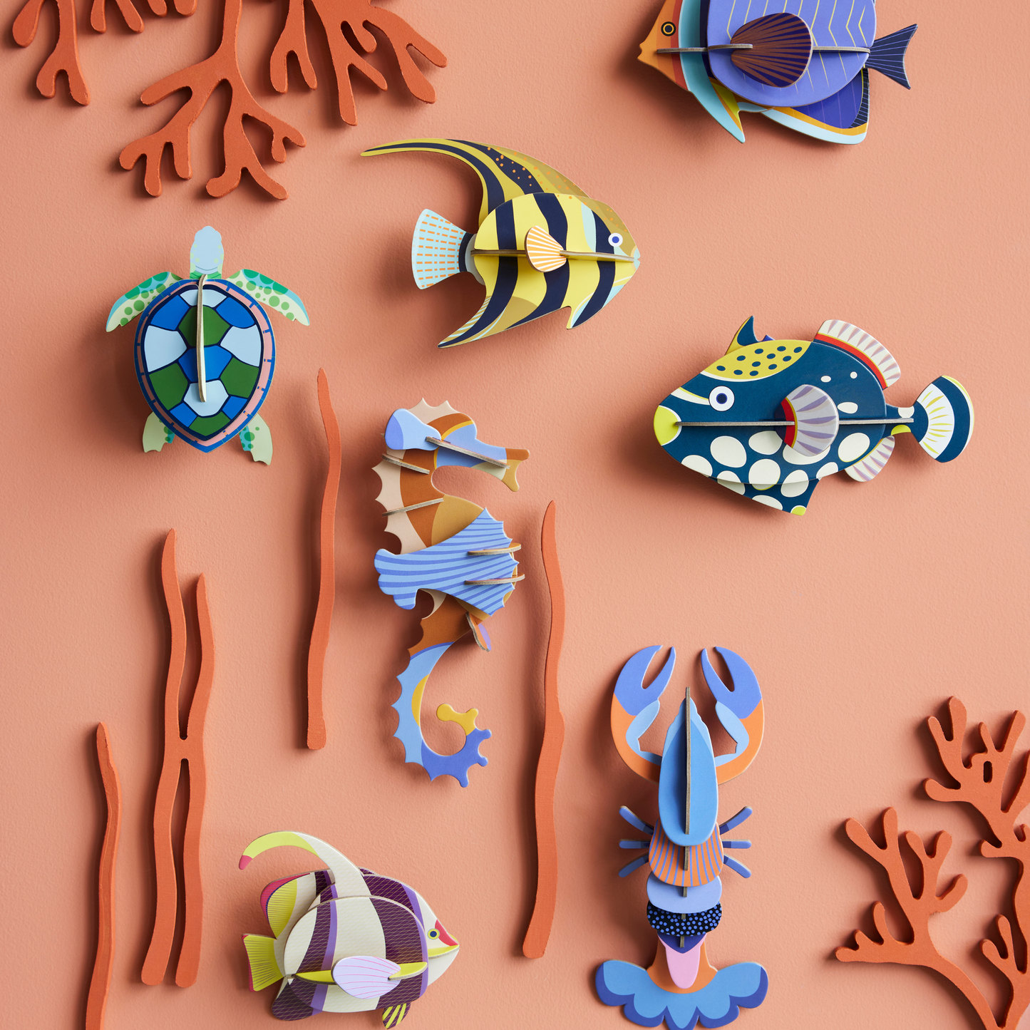 Studio Roof Wall Art Sea Creatures (B7) Blue Ringlet Seahorse